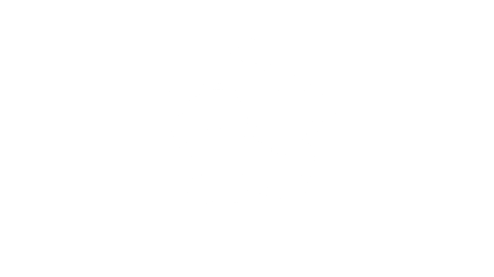 White THR symbol on black background